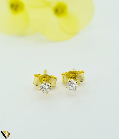 Cercei Aur 18k, Diamante 0.15 ct [1]