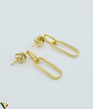 Cercei Aur 18k, Diamante 0.17 ct [2]