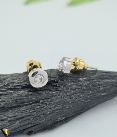 Cercei cu diamante - Cercei Aur 18k, Diamante 0.40 ct