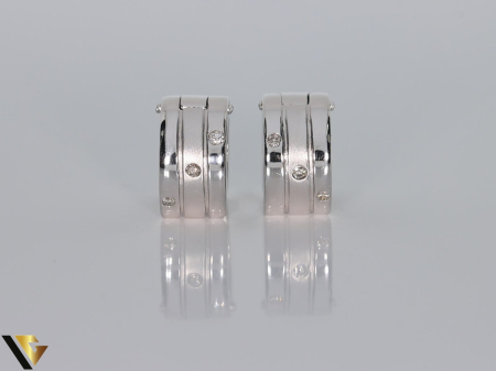 Cercei Aur Alb 14k, Diamante 0.09 ct [1]