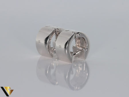 Cercei Aur Alb 14k, Diamante 0.09 ct [2]