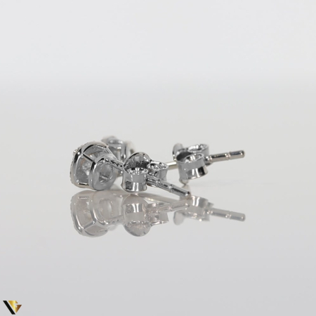 Cercei Aur Alb 18k, Diamante 0.32 ct [2]
