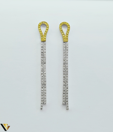 Cercei - Cercei Aur Alb 18k, Diamante 0.70 ct