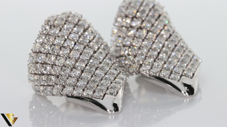 Cercei Aur Alb 18k, Diamante 12.00 ct [3]