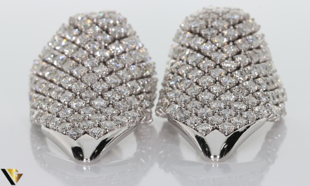 Cercei Aur Alb 18k, Diamante 12.00 ct [2]