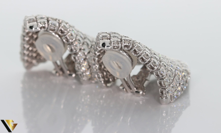 Cercei Aur Alb 18k, Diamante 12.00 ct [4]