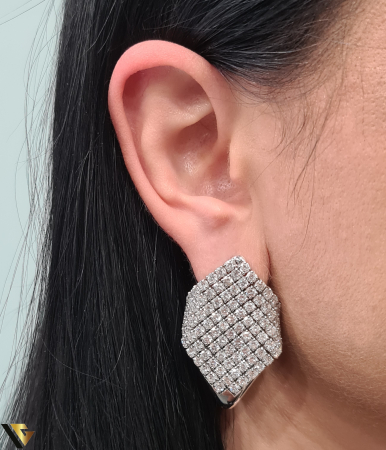 Cercei Aur Alb 18k, Diamante 12.00 ct [1]