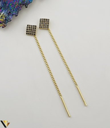 Cercei din aur - Cercei cu lant, Aur 14k