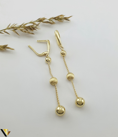 Cercei - Cercei cu lant, Aur 14k