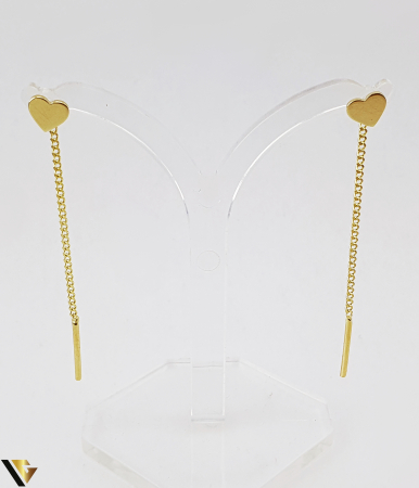 Cercei din aur - Cercei cu lant, Aur 14k