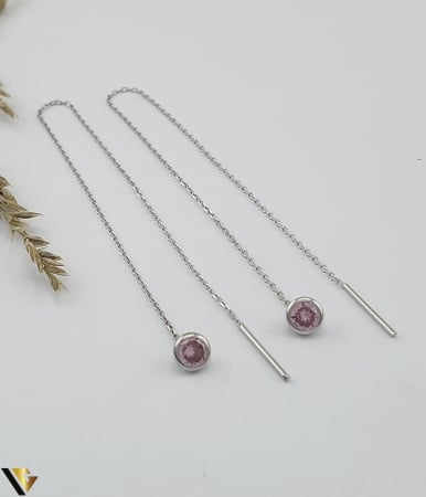 Bijuterii din argint - Cercei cu lant, Argint 925