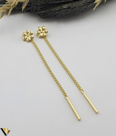 Cercei din aur - Cercei cu lant, Aur 14k