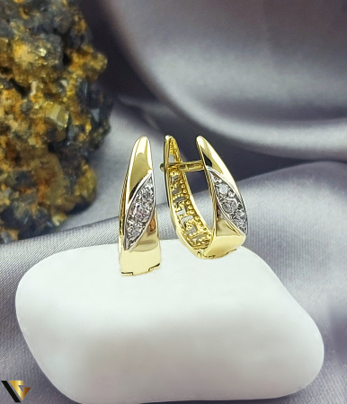 Cercei din aur - Cercei Aur 14K, Zirconiu