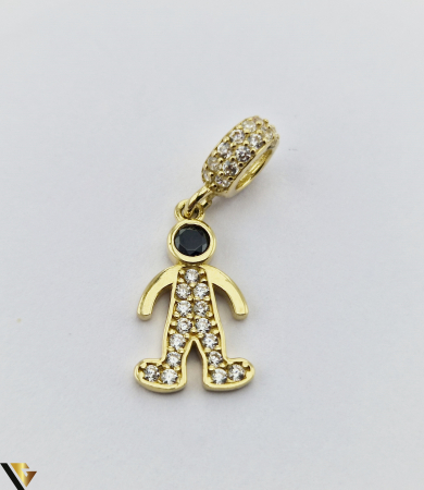 Pandantive din aur - Charm / Talisman 1.42 grame Cristale zirconiu mici Dimensiunile de 25 mm / 8 mm Marcaj cu titlul "585" Produs nou Locatie HARLAU