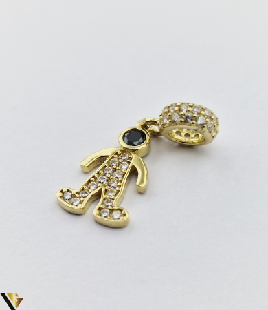 Charm / Talisman 1.42 grame Cristale zirconiu mici Dimensiunile de 25 mm / 8 mm Marcaj cu titlul "585" Produs nou Locatie HARLAU [1]