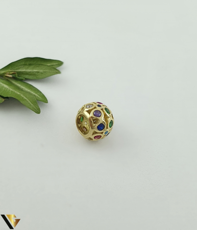 Butoni, piercinguri si accesorii din aur - Charm / Talisman Aur 14k, Zirconiu