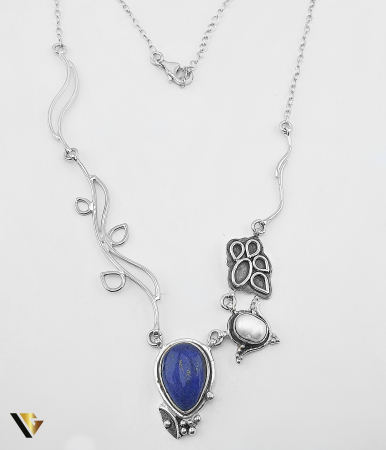 Coliere si lanturi din argint - Colier Argint 925,Lapis Lazului, Perla