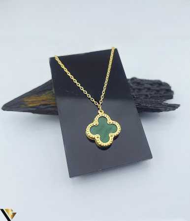 Coliere si lanturi din aur - Colier Aur 14k, Malachit