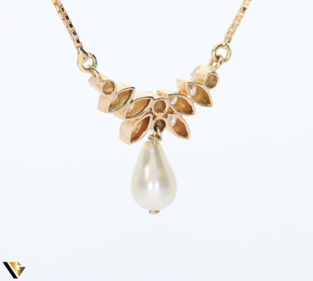 Colier Aur 18k, Perla, Diamante 0.30 ct [2]