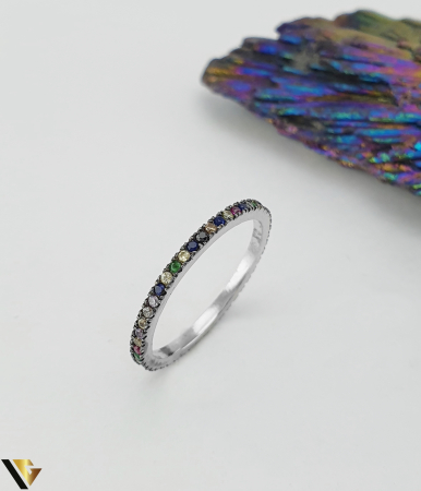 Inele din argint - Inel argint 925, model eternity cu cubic zirconia