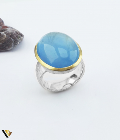 Inele din argint - Inel Argint 925, Aquamarine Brazilian