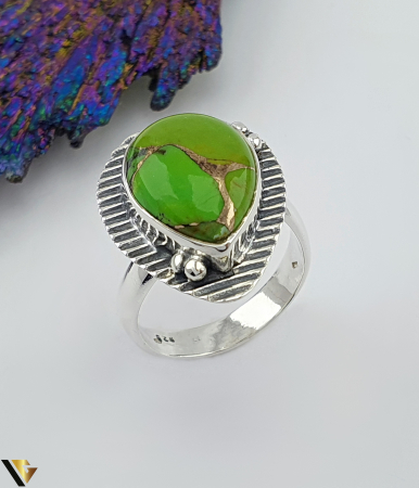 Inele din argint - Inel Argint 925, Turcoaz verde