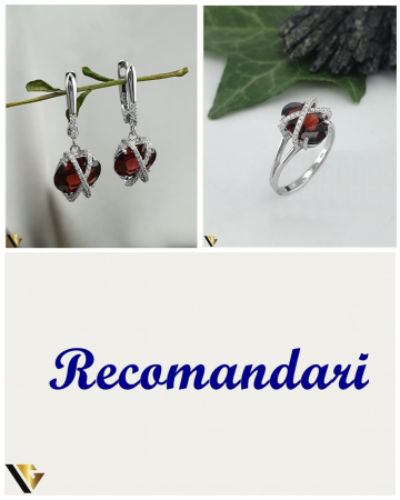 Inel Argint 925, Granat [2]