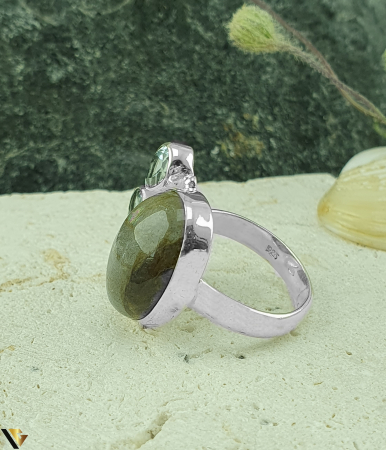 Inel Argint 925, Labradorit, Topaz [3]