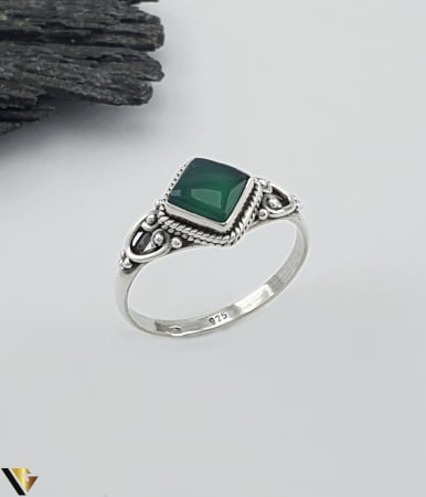 Inele din argint - Inel Argint 925, Onix verde