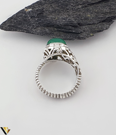 Inel Argint 925, Onix verde [1]