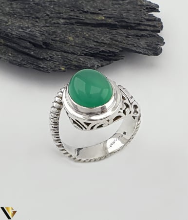 Inele din argint - Inel Argint 925, Onix verde