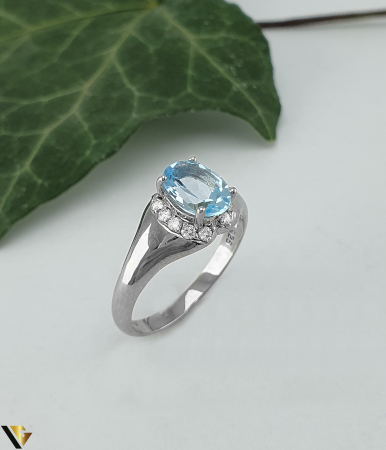 Inel Argint 925, Topaz