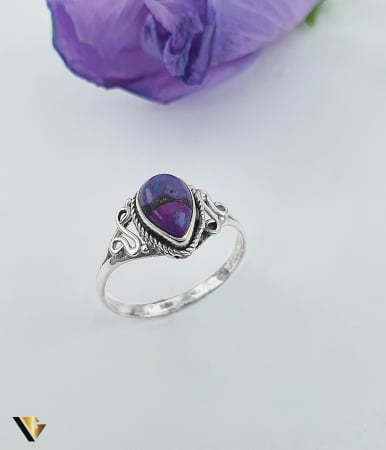 Bijuterii din argint - Inel Argint 925, Turcoaz Mov