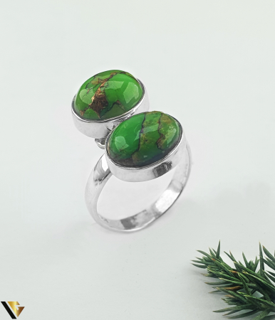 Inele din argint - Inel Argint 925, Turcoaz Verde