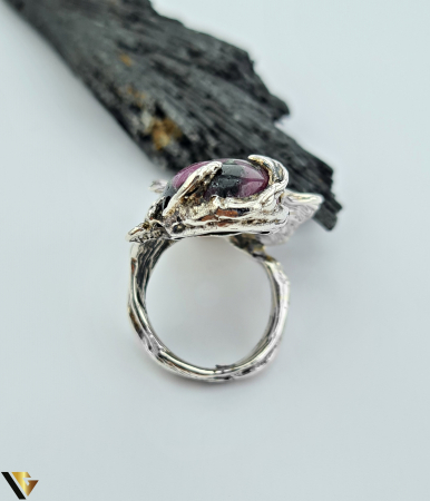 Inel Argint 925, Zoisit cu rubin , ametist verde, peridot [2]