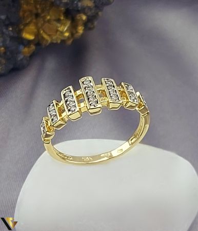 Inele - Inel Aur 14k, Zirconiu