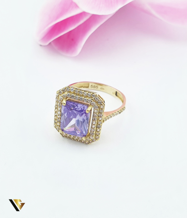 Inel Aur 14k, Cubic Zirconia [1]