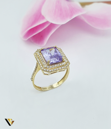 Inele din aur - Inel Aur 14k, Cubic Zirconia