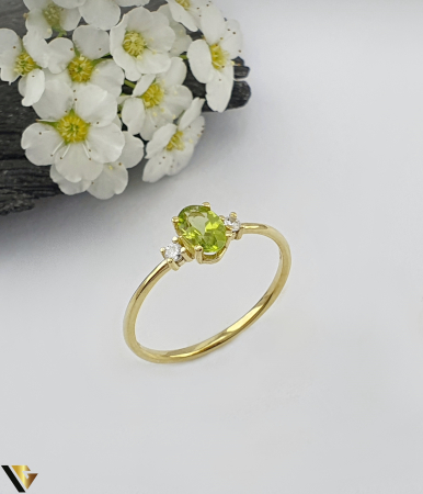 Bijuterii din aur - Inel Aur 9k, Peridot