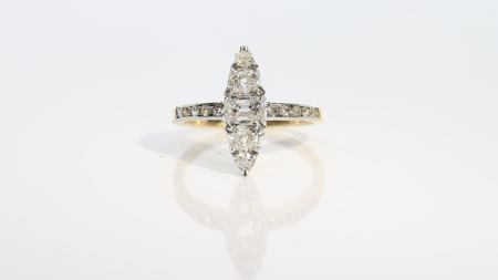 Inel Aur 14k, Argint 800, Diamante 1.12 ct [1]