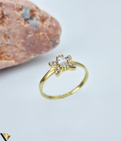 Inele - Inel Aur 14k, Zirconiu