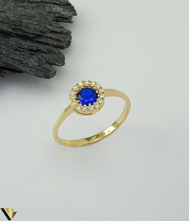 Bijuterii din aur - Inel aur 14k Spinel de sinteza, Cristale de zirconiu Greutate: 1.43 grame Latime: 8 mm Diametru: 17 mm Masura: UE 13 / RO 53 (circumferinta) Marcaj /  titlu: "585" Locatie: Bacau Calea Marasesti Tel: 0756943079