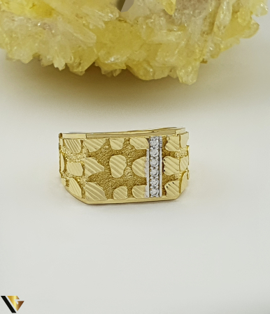 Inel aur 14k, Cristale de zirconiu Greutate: 4.92 grame Latime: 12 mm Diametru: 18.70 mm Masura: UE 18 / RO 58 (circumferinta) Marcaj /  titlu: "585" Locatie: Bacau Calea Marasesti Tel: 0756943079 [1]