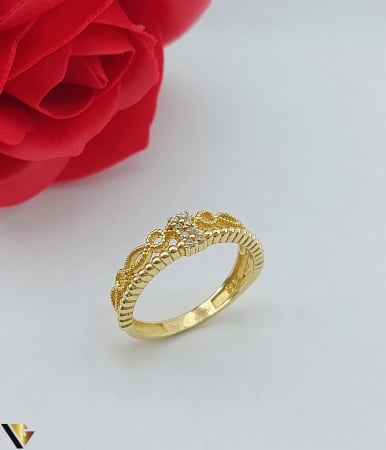 Inele - Inel Aur 14k, Zirconiu