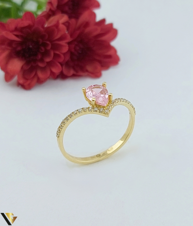 Inele - Inel Aur 14k, Cubic zirconia