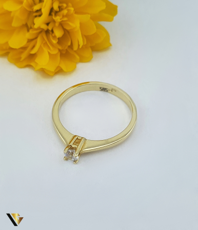 Inel Aur 14k, Cubic Zirconia [1]