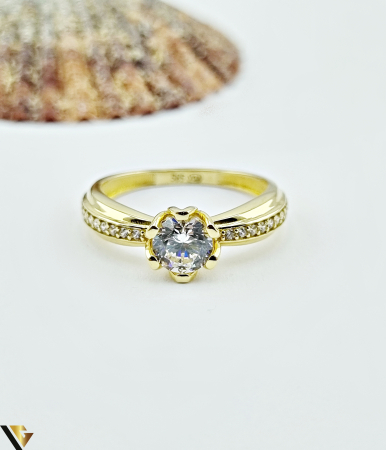 Inele din aur - Inel aur 14k  Greutate: 2.17grame Latime: 4.09 mm Diametru: 16.90 mm Masura: UE 13 / RO 53 (circumferinta) Marcaj / titlu: 585 Locatie: HARLAU