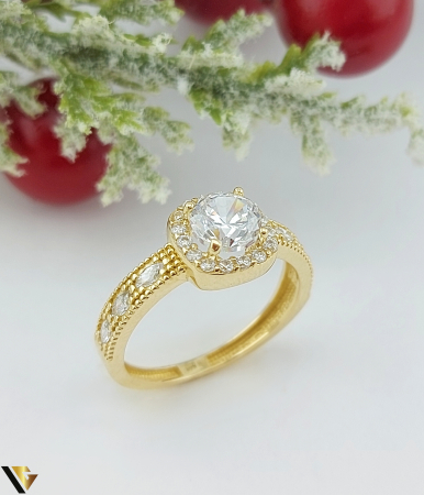 Inele din aur - Inel Aur 14k, Cubic zirconia