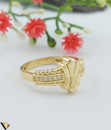 Inel Aur 14k, Cubic zirconia [1]