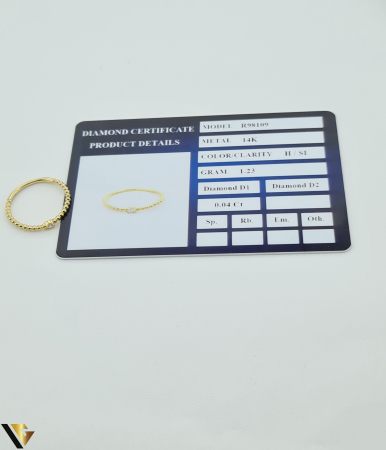 Inel Aur 14k, Diamant 0.04 ct [3]